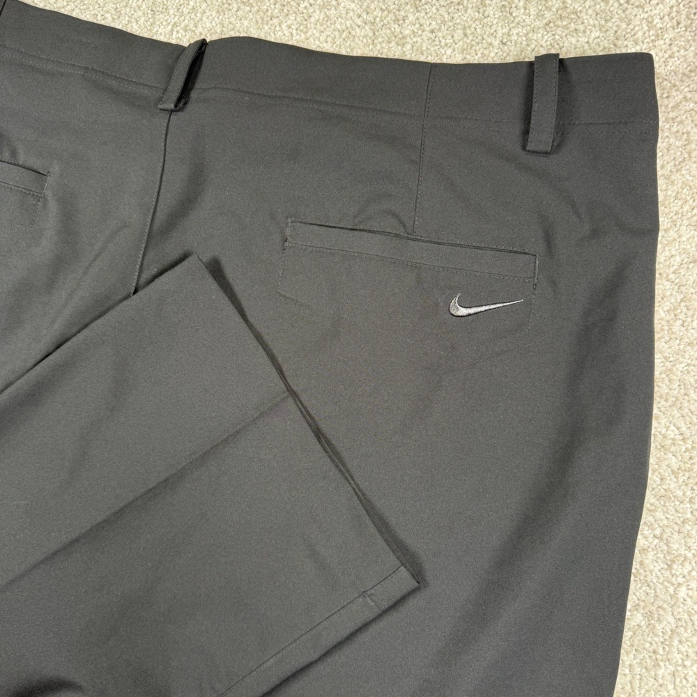 Nike Golf Pants Men 40x32 Black Dri-FIT Standard Fit Flat Front 00991